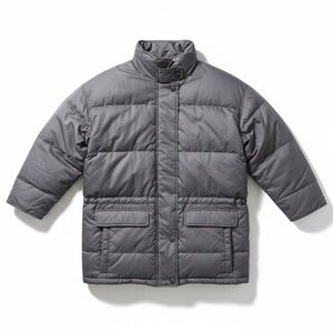 Eddie Bauer Goose Down Puffer Jacket Travel Outdoor Warm Winter Coat Gray Small